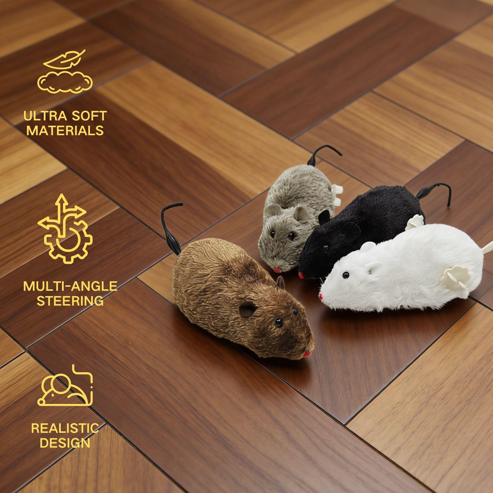 1pc Interactive Cat Toy Mouse, Plush Toy - Durable Plastic, No Batteries Needed, Suitable for Medium Breeds, Fun Cat Toy | Interactive Mouse Toy, Indoor Cat Interactive Toy, Hot Selling in Worldwide, Kittens