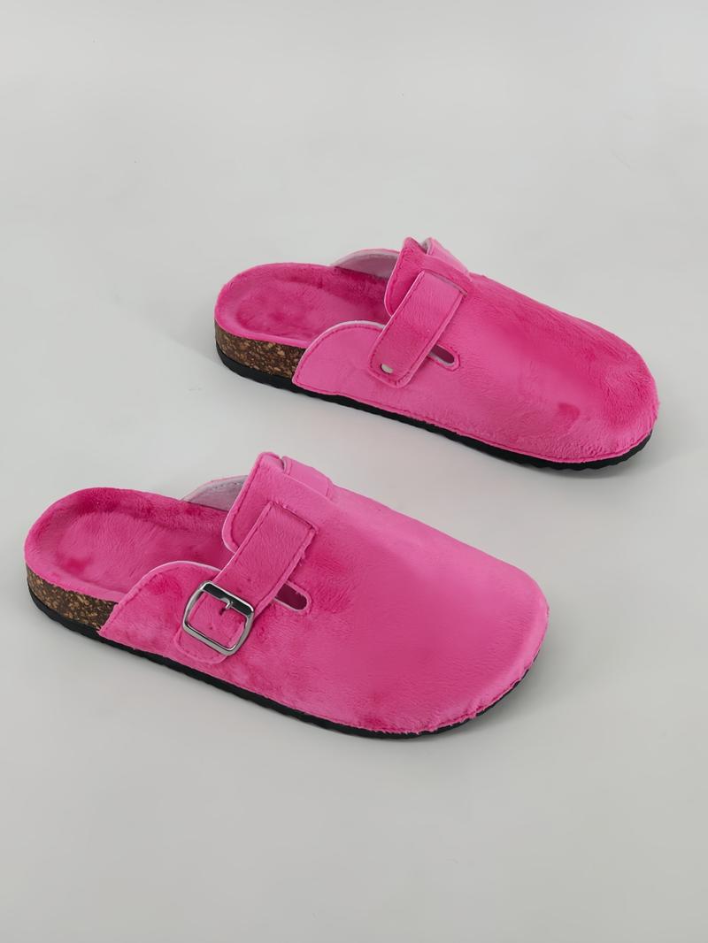 Women's Fashion New Open Toe Slip-On Sandals, Comfortable Single Buckle Design, Casual Outdoor & Indoor Wear, Simple Flat Shoes