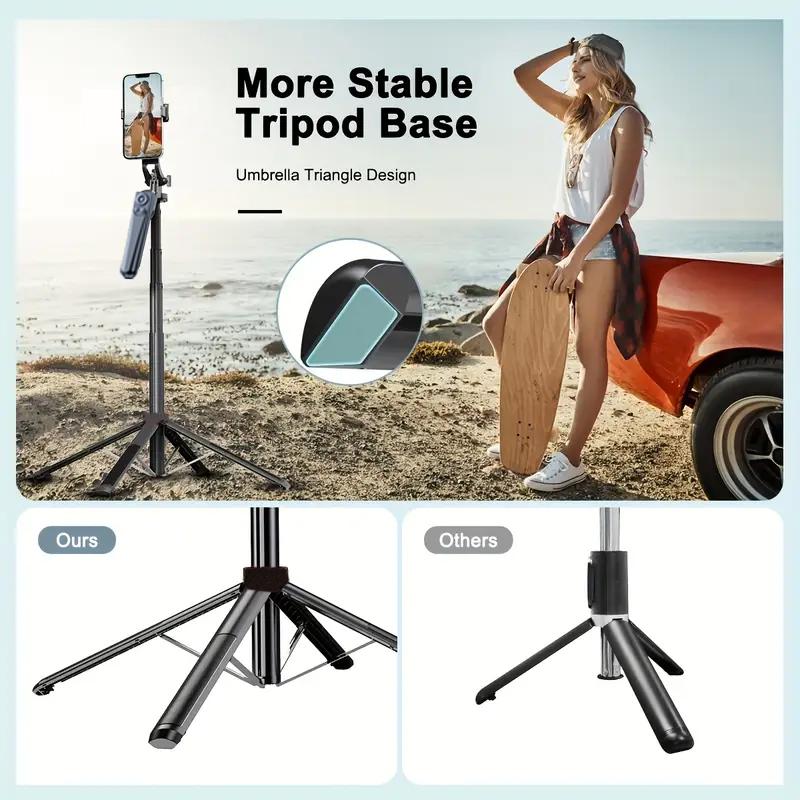 mobile tripod, suitable for mobile phone tripod and selfie stick tripod, with wireless remote control, extendable tripod and travel tripod, is the strongest mobile tripod compatible with mobile phones