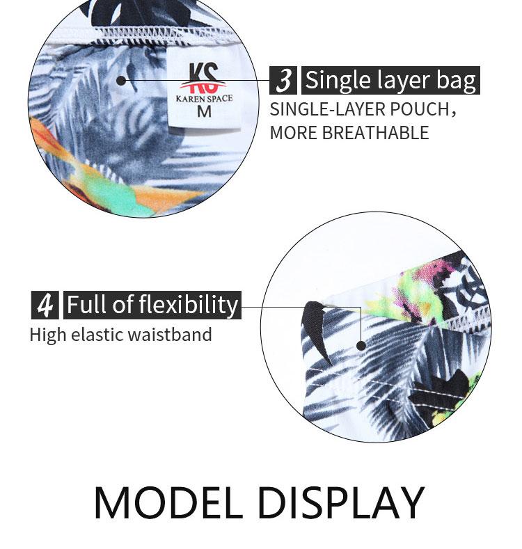 Men's Full-Print Briefs Set, Breathable Cool Comfort Fabric, Shaping Fit, Gym Home Casual Sports Wear, Random Colors, 2/3/4 Pieces, Daily Casual Underwear, Casual Style Underwear
