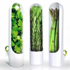 1pc New Herb Fresh-Keeping Box, Vegetable Storage Container, Herb Fresh-Keeping Cup, Bamboo Shoot Fresh-Keeping Storage Box
