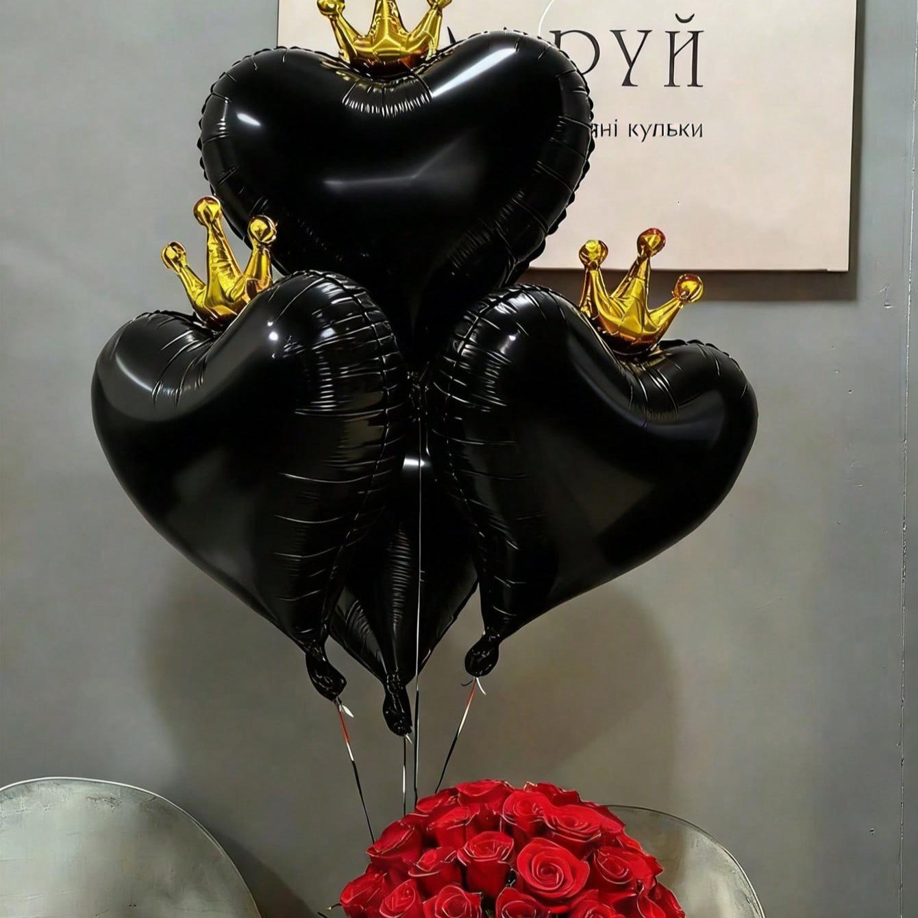 10pcs 19-Inch Crown & Heart Shaped Floating Balloons, Perfect for Weddings, Birthdays, Parties, Indoor/outdoor Decorations