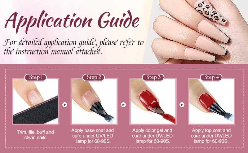 JODSONE 36 PCS Gel Nail Polish Set with 32 Colors Gel polish Kit Base Coat No Wipe Matte GlossyTop Coat Nail Polish Set Green Blue Red Pink Summer nail Collection Gifts for Women