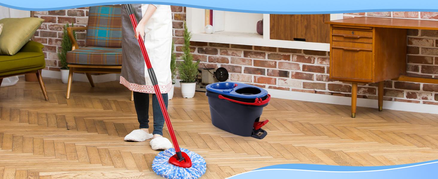 Spin Mop Replacement Set for O-Cedar RinseClean 2 Tank, All-in-One Cleaning Kit with 4 Microfiber Heads, Adjustable Handle, Scrub Brush & Base, Deep Cleaning (No Bucket) Spin Mop Replacement Set for O-Cedar RinseClean 2 Tank, All-in-One Cleaning Kit with 4 Microfiber Heads, Adjustable Handle, Scrub Brush & Base, Deep Cleaning (No Bucket)