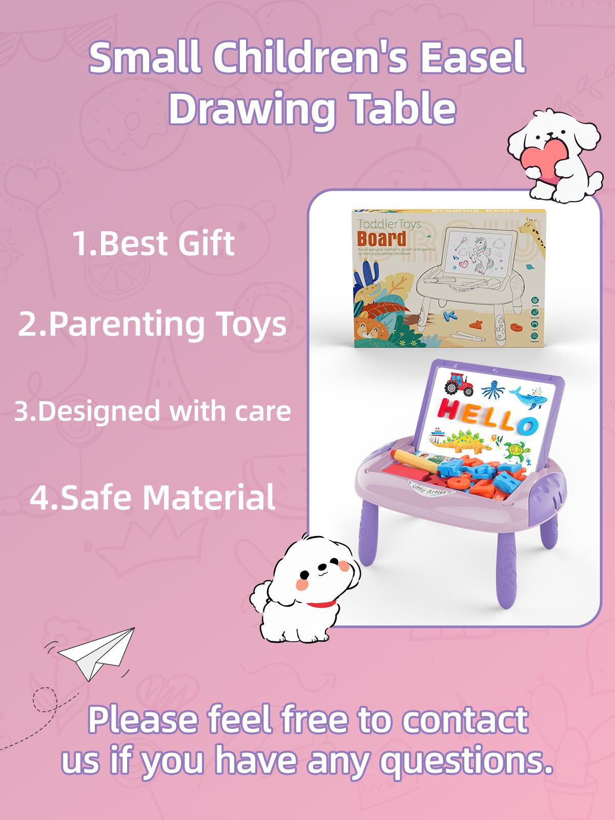Small Erasable Drawing Board Kid's Easel Drawing Table with Letters and Numbers Creative Children's Toys Gifts Cute Artwork doodle board Acrylic Painting Pen Acrylic Marker Pen Acrylic Stickers Dual Tip Marker