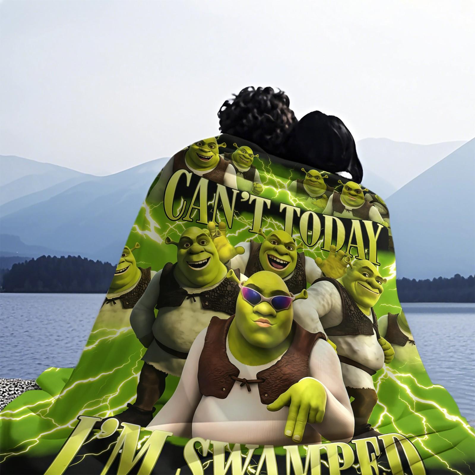 Shrek Pattern Blanket, Everyday Holiday Birthday Gift For Kids And Adults, 1 Soft, Warm And Lightweight Single Sided Printed Plush Blanket, Suitable For Bed, Sofa, Car, Room Decoration