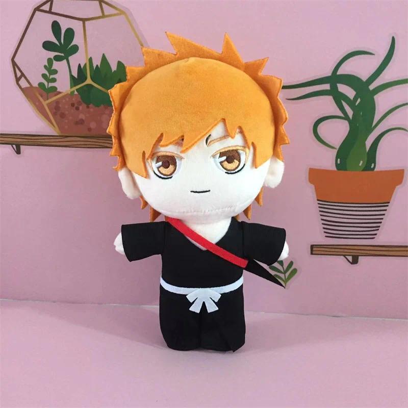 Bleach Anime Soft Fabric Stuffed Plush Toys - 20cm Kurosaki Ichigo, Kuchiki Rukia, Kuchiki Byakuya, Ichimaru Gin Unisex Cosplay Plushies, Christmas Gifts for Classic Toy Enthusiasts