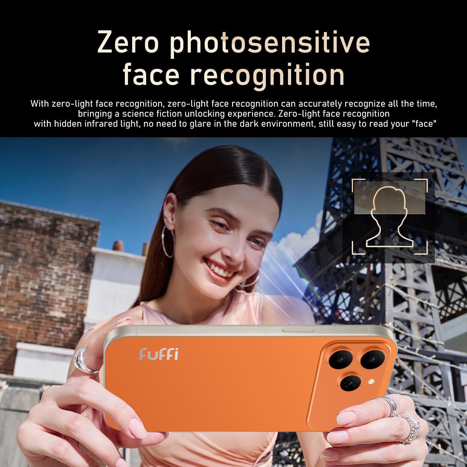 FUFFi-M17 Pro Fashion Smartphone, 6.61-Inch Large Screen, 4G Network, 5MP + 16MP High-Definition Camera, Quad Core Android 10.0, 3GB RAM+64GB ROM, 3500mAh Battery, Dual SIM Dual Standby, Cellphone with Metal Frame