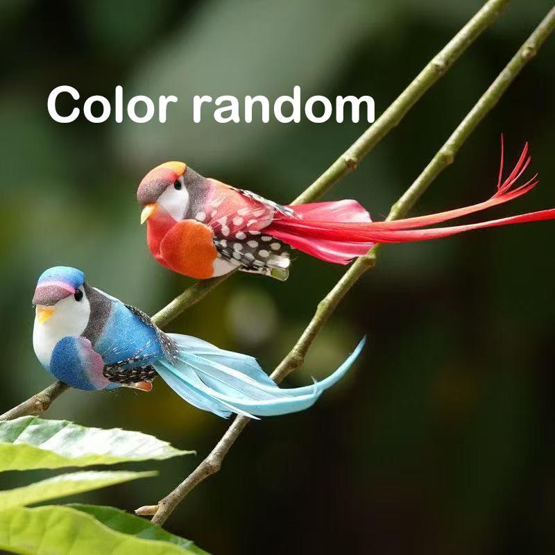 Vine Ring Birdhouse Set, Realistic Bird Model, Garden Decorative Item, Plant, Courtyard, Balcony, Study Room, Office, Home Decoration, Gift Idea