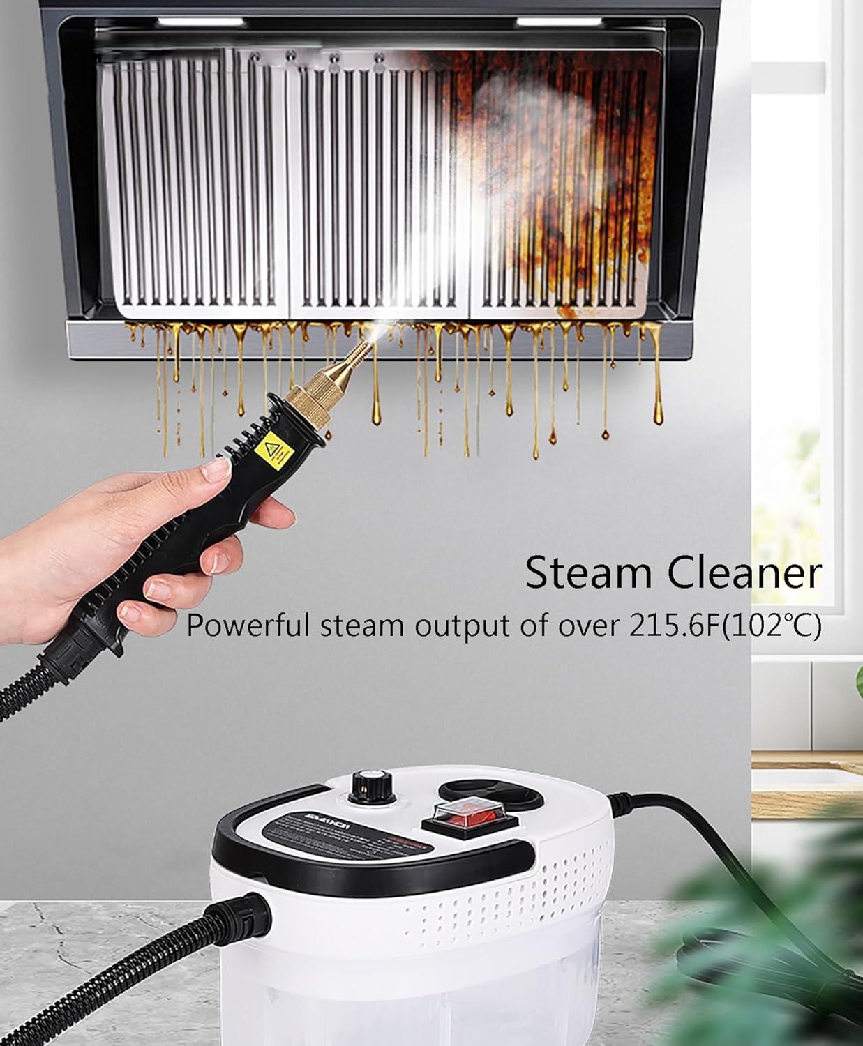 2500W Handheld Steam Cleaner, high-temperature and high-pressure steam cleaner, portable car steamer with 16 accessories, suitable for kitchen grease, car detailing, and bathroom cleaning. 2500W Handheld Steam Cleaner, high-temperature and high-pressure steam cleaner, portable car steamer with 16 accessories, suitable for kitchen grease, car detailing, and bathroom cleaning.