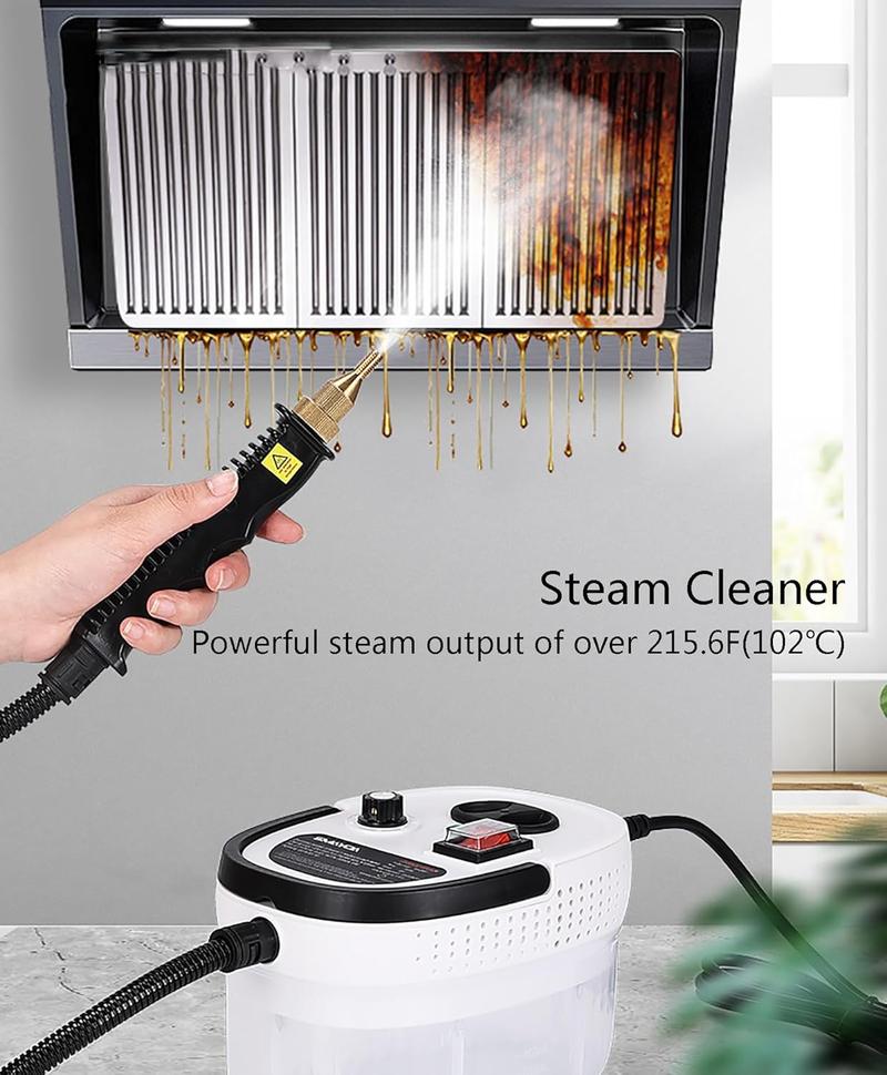 2500W Handheld Steam Cleaner, high-temperature and high-pressure steam cleaner, portable car steamer with 16 accessories, suitable for kitchen grease, car detailing, and bathroom cleaning. 2500W Handheld Steam Cleaner, high-temperature and high-pressure steam cleaner, portable car steamer with 16 accessories, suitable for kitchen grease, car detailing, and bathroom cleaning.