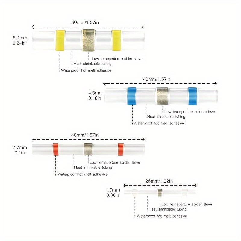 120pcs Waterproof Solder Seal Wire Connectors-Heat Shrink Insulated Electrical Terminals