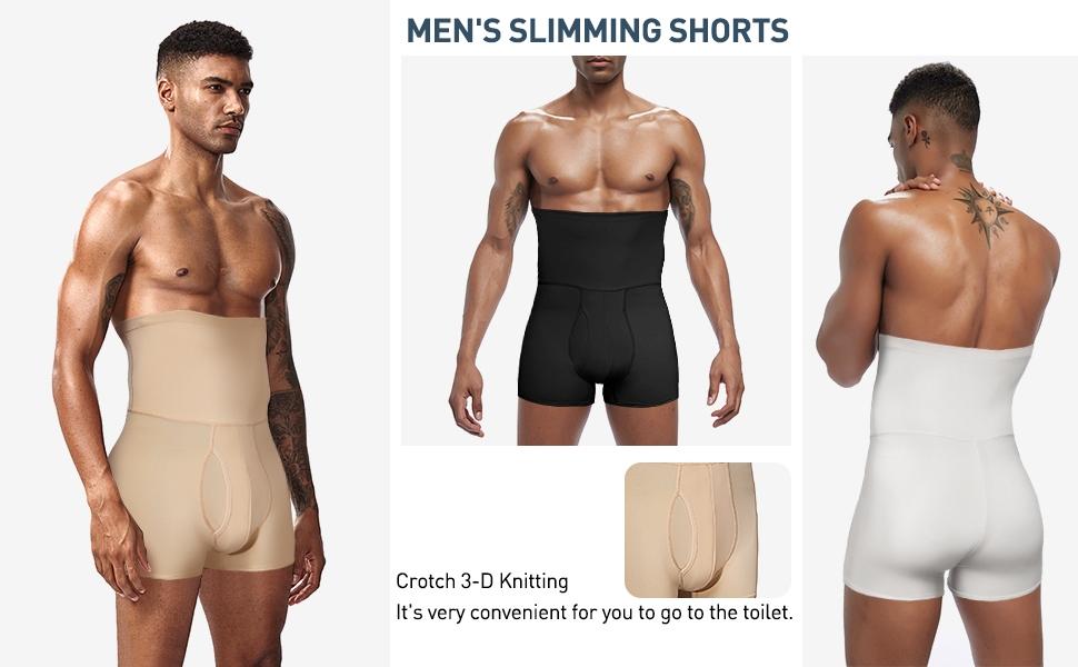 Men's body shaping pants, high waist design with enhances waist and abdomen effect, the fabric is highly elastic, comfortable, soft and breathable, suitable for wearing at any time of the day, Shapewear, Tummy Control Shapewear