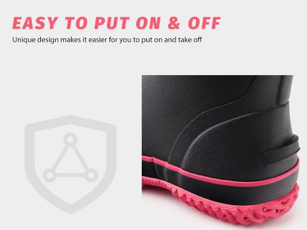 Trudave Rubber Boots for Women, Neoprene Insulated Mid Calf Rain Boots, Women's Waterproof Work Boots, Outdoor Mud Boots for Hunting, Farming, Gardening, Fishing, Size 5-11 Girl Rainboots Pink Rainproof Casual Walking Shoes Trudave Rubber Boots for Women, Neoprene Insulated Mid Calf Rain Boots, Women's Waterproof Work Boots, Outdoor Mud Boots for Hunting, Farming, Gardening, Fishing, Size 5-11 Girl Rainboots Pink Rainproof Casual Walking Shoes