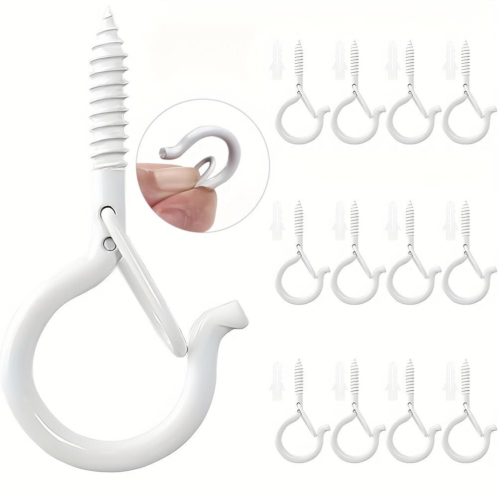 12/30/46 heavy-duty rust-proof ceiling hook sets, Adjustable hooks, Hanger Connector Hooks, suitable for outdoor/indoor use, coated adjustable iron hanging clips, with ceiling tools, suitable for lamps, plant hanging baskets