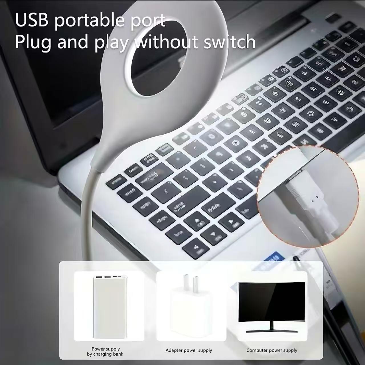 2pcs Smart Voice-Controlled Light, Multifunctional Lighting, No Bluetooth Required, Three Lighting Modes, Five Brightness Levels, Plug-and-Play, Portable USB Light, Gooseneck LED Light, Hands-Free, Night Light, Ideal for Bedrooms, Reading, gift