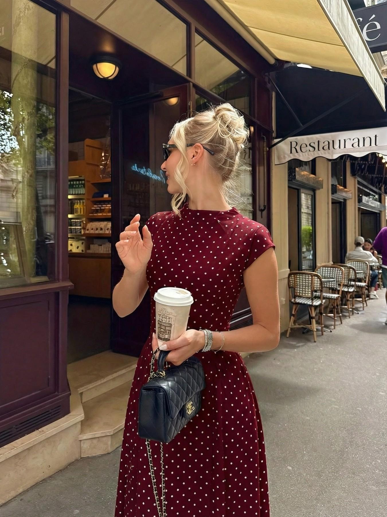 Women's Polka Dot Dress Summer Vacation Casual Elegant Ladies' Clothing, Perfect for All Seasons, Stylish & Comfortable Design, Casual Fit Chic