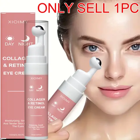15 ml Day and Night Collagen Retinol Gel Lifting Revitalizing Eye Cream, Lightweight, Rapid Firming and Tightening, Strong Hydration and Moisturizing, Improves Elasticity, Dark Circles and Dryness, Intensive Eye Care, Moisture Eye Care