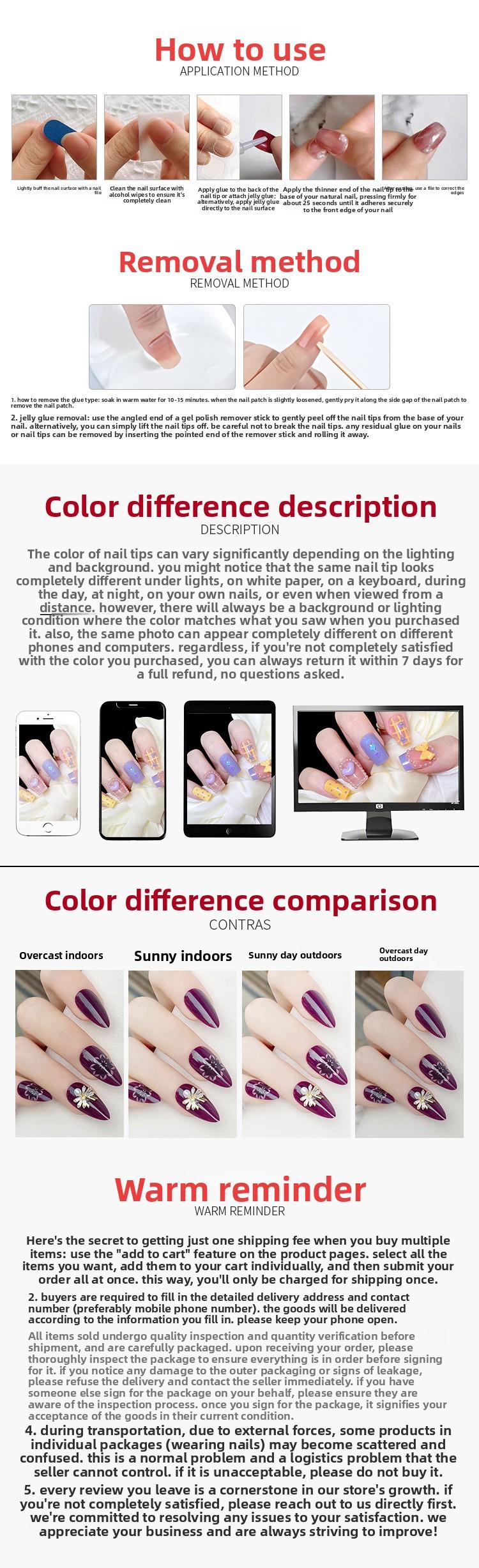 Solid color ballet nail tips wholesale, uncoated UV false nail patches, extra-long manicure press-on nails, Red Press on Nails Glossy Almond Shape Fake Nails Valentines Day Nails for Women