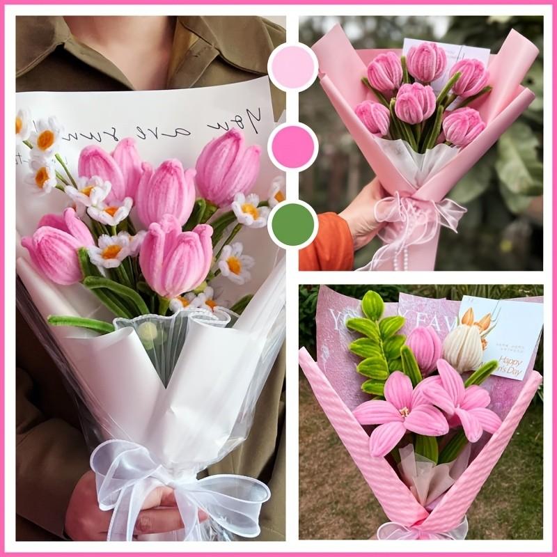 310-Piece Moss Root Floral Arrangement Set, Includes Colored Moss Roots, and Moss Strips, Flower Art Tape, DIY Tools Kit