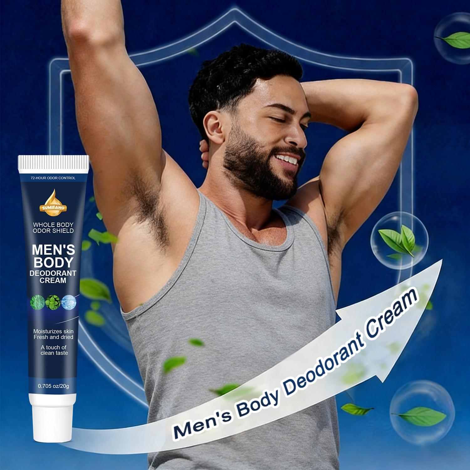 SUMIFANG Men's Full-Body Antiperspirant Stick (20g) | Mint + Chamomile + Hyaluronic Acid | 72-Hour Long-Lasting Odor Control | Moisturizing, Refreshing, and Non-Sticky | Stay Confident All Day—Whether at the Office, the Gym, or on a Date