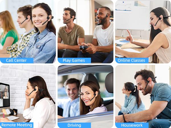 2B2C LK02 Bluetooth Air Conduction Headset with Mic, For Trucker Drivers, Open Ear Wireless Headphones with Bluetooth 5.1/Mute Function/aptX-HD/LL, for Online Meeting/Online Teaching/Office Home Business/Driving