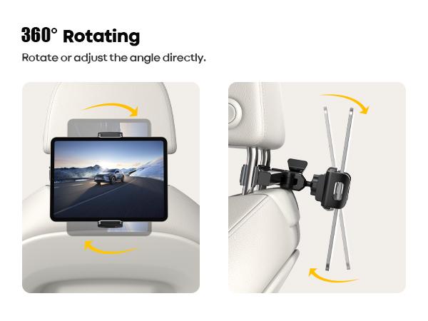 Lamicall Car Headrest Tablet Holder – 3-in-1 Adjustable Extension Arm Mount for Back Seat, Fits 4.7-11" Tablets like iPad, Galaxy, Fire HD, Road Trip Essential for Kids – Black  #TikTokShopBlackFriday #TikTokShopCyberMonday