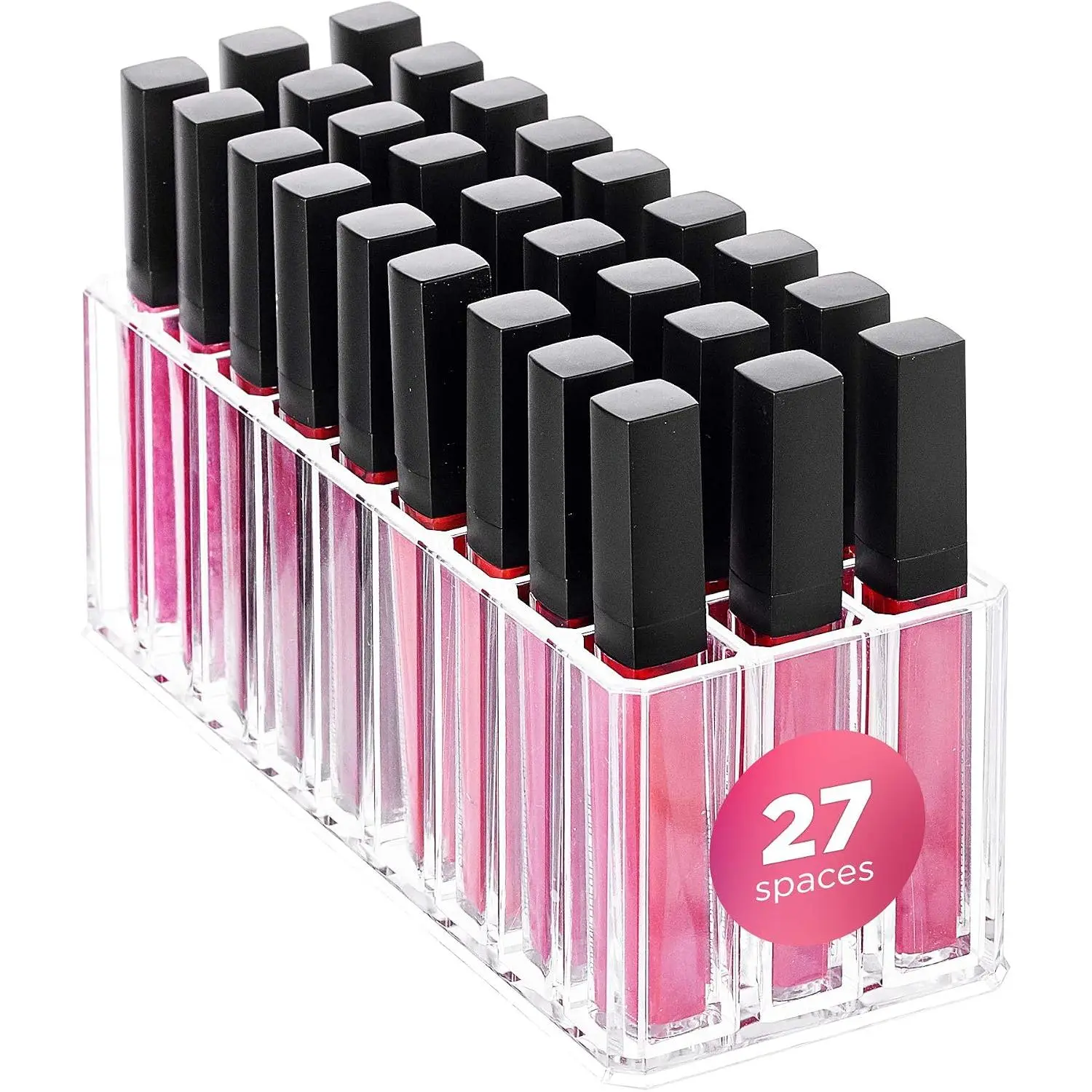 Eyeshadow  Lipgloss Organizers,  Makeup Holder for , Drawer Storage,  Pallets Countertop Clear Storage (27 spaces)