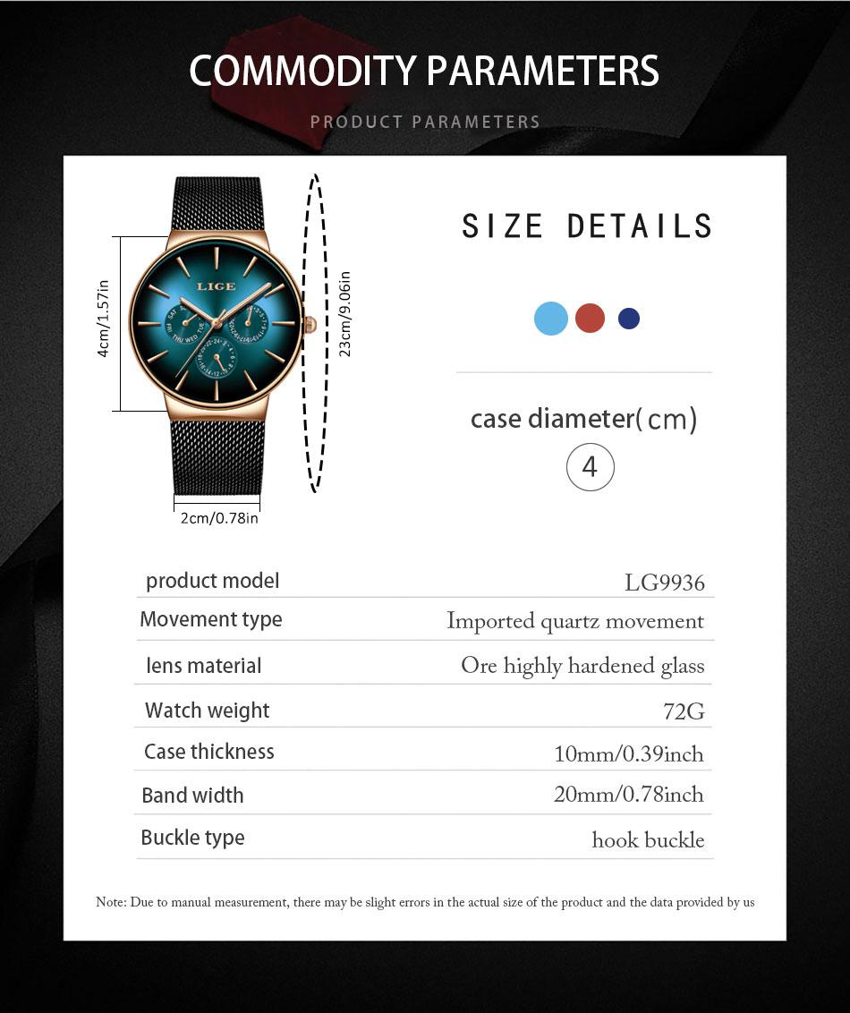 Business leisure watc,mineralhigh hardness glass mirror wateproof black blue