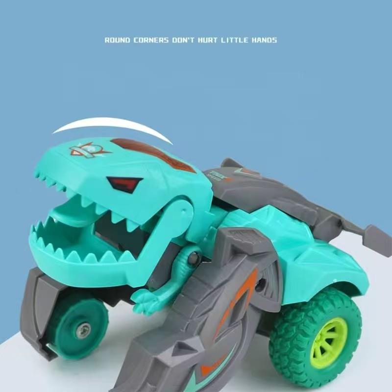 Toy Collision Dinosaur Transforming Car, Inertia Toy Car, Multiple Fun Play Modes, Parent-Child Interactive Game Toy, Suitable for Boys Aged 3+