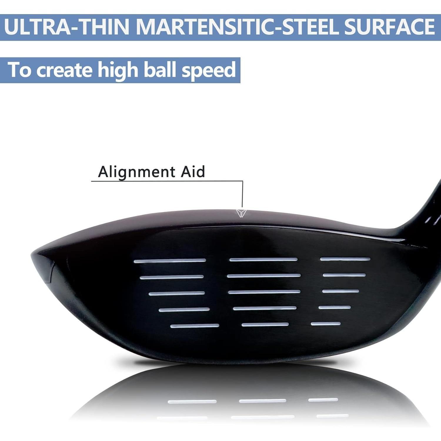 Golf Hybrid, Utility Golf Clubs with 40 Inch Black Graphite Shaft, Hybrid Golf Clubs for Men and Woman, Regular and Stiff Flex