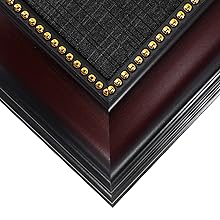 [Graduation Gifts]8.5x11 Diploma Frame with Black over Gold Mat or Display 11x14 Document without Mat, UV Protection Acrylic, Mahogany with Gold Beads