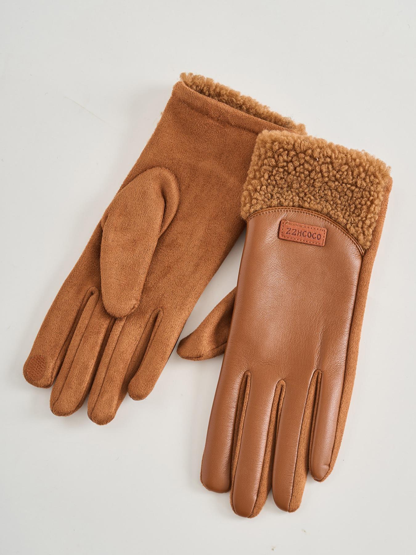 Winter Thermal Gloves for Men & Women, Touchscreen Waterproof Windproof Cycling Gloves, Thick Fleece Lined Outdoor Motorcycle Gloves, Motorcycle Riding Gloves