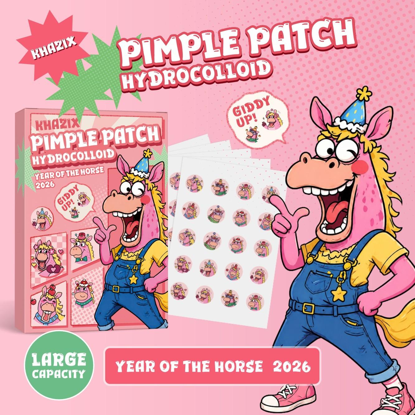 Cute Pimple Patch, Non-Irritating Makeup Covering Patch, Breathable, Daily Facial Care, Portable, Travel & Party Essential