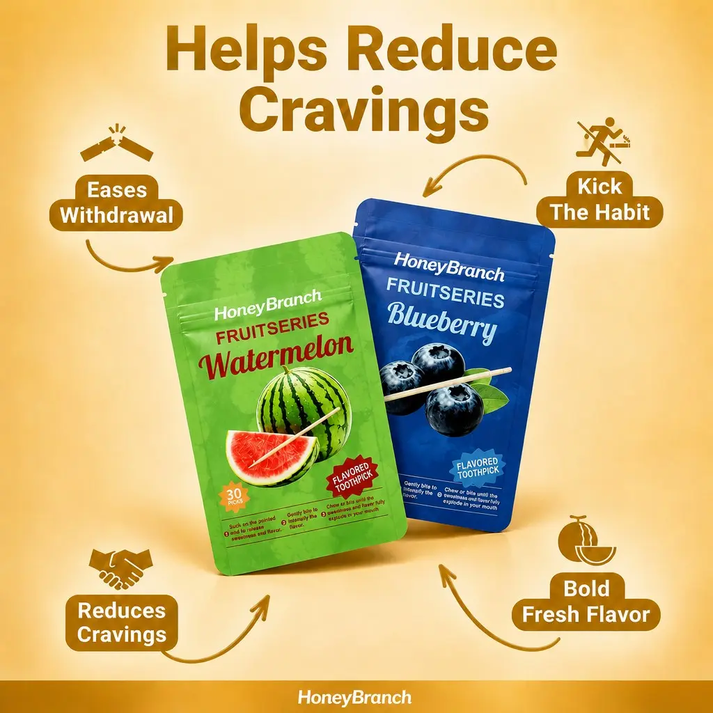 Stimulating Flavor Toothpicks, Nicotine-Free Energy Toothpicks, Clear Mouth, Super Boosting, Multiple Pack Sizes, Watermelon & Blueberry, B12 Nac L-Theanine, Gluten-Free