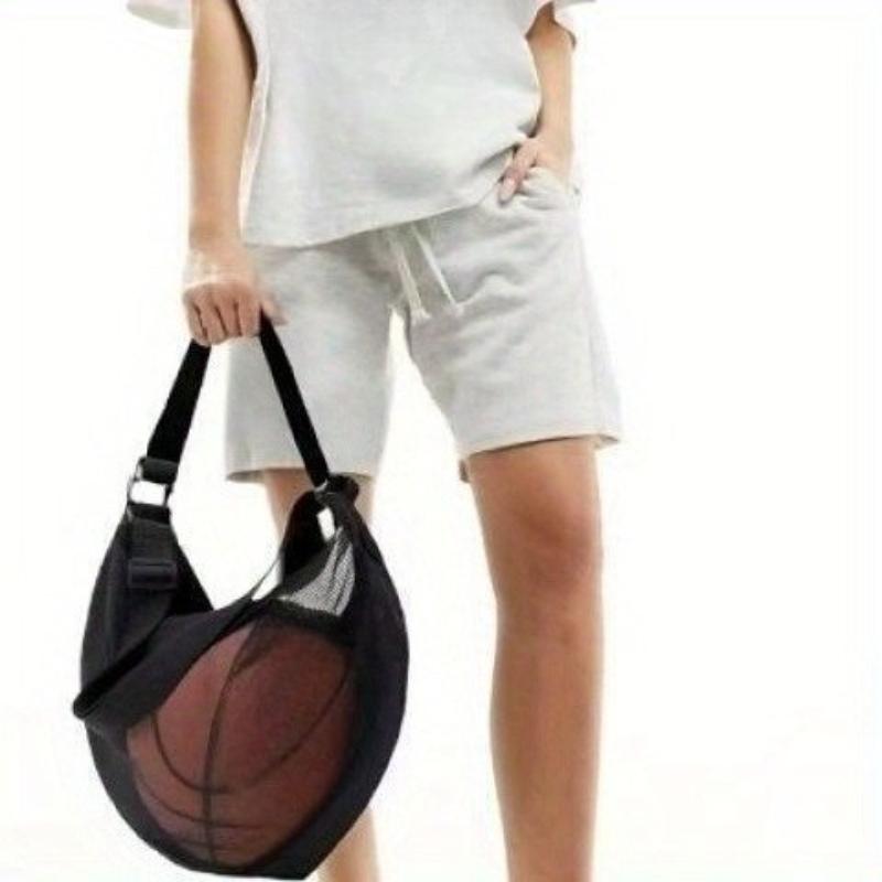 Adjustable Shoulder Strap Basketball Bag for Volleyball Soccer Football Rugby Beach Ball with Zipper Pocket