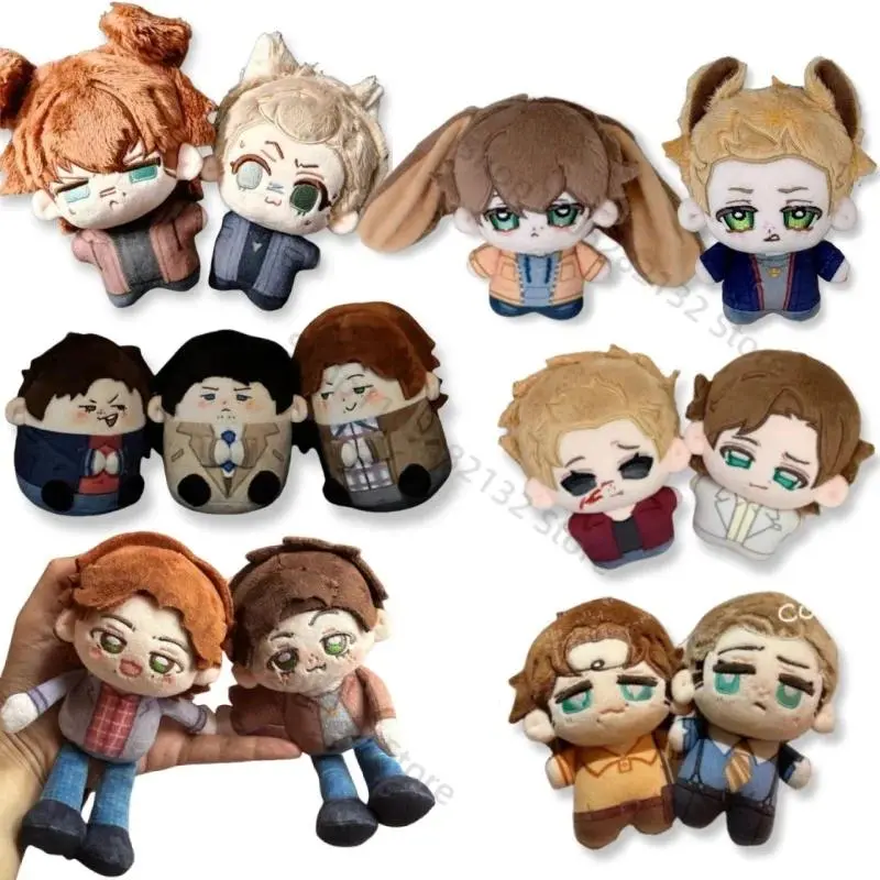 New Supernatural Plush Pendant Super Natural SPN Dean Sam Pendant Plushie Kawaii Backpack Keychain Doll Toy Collect Fans Gift