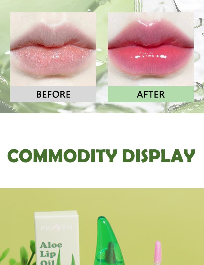 Aloe Vera Temperature-Sensitive Lip Gloss, Long-Lasting Moisturizing Lip Oil, Perfect Gift for Mother's Day and Valentine's Day