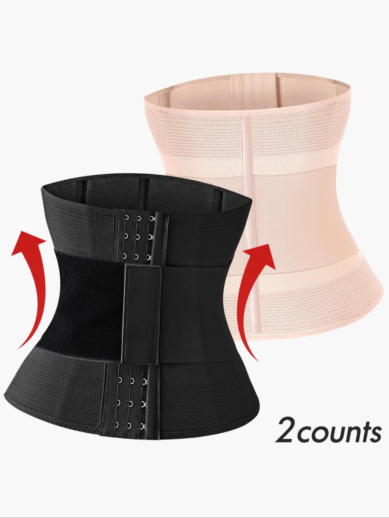 Women's Adjustable Hook & Eye Waist Trainer, Basic Solid Color Tummy Control Shaper for Daily Use, Back To School Fall Wear, Waist Cincher for Women, 2000s Wear Wear Para Brunch