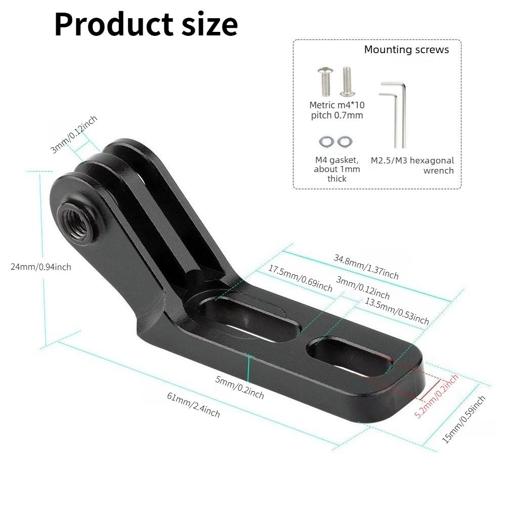 Tail light mount extension bracket, saddle bracket for action camera, compatible with SHIMANO and GOPRO for under-seat overhead mounting