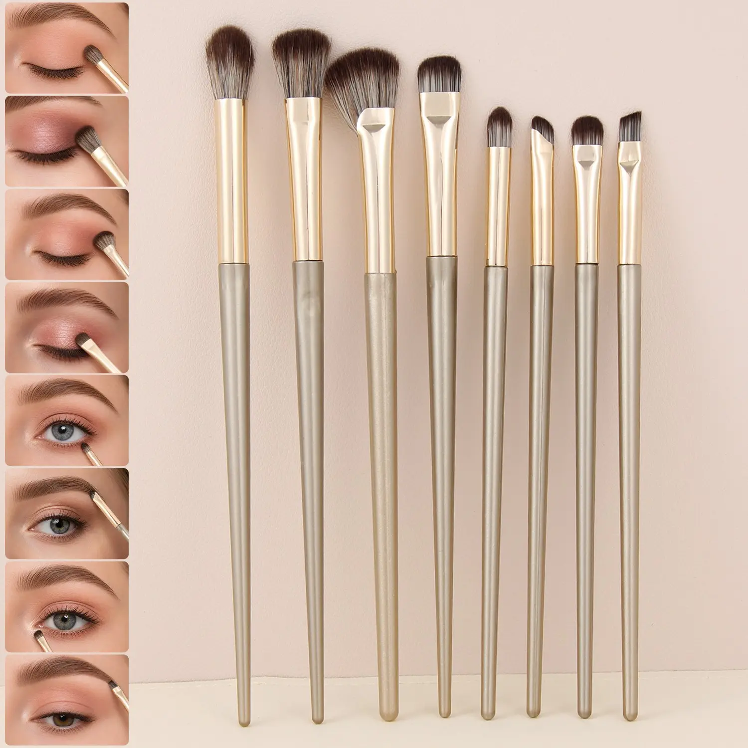 Professional Makeup Brush Set, 8/10/15 Pcs, &, Soft Fluffy Bristles, Ideal for Foundation, Blush, Eyeshadow, Beginner Friendly