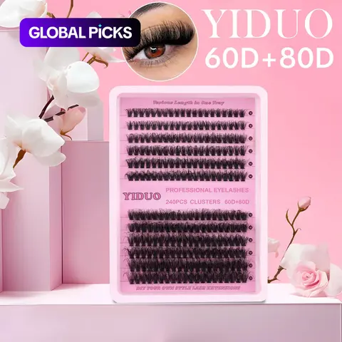 10-20mm Mixed Individual Cosmetic False Lashes Clusters, 240pcs/234pcs/300pcs/308pcs/set Volume Curly Thick Fake Eyelashes, Makeup Enhancement Lashes Clusters Kit, Cosmetic for Gift #GLOBAL PICKS