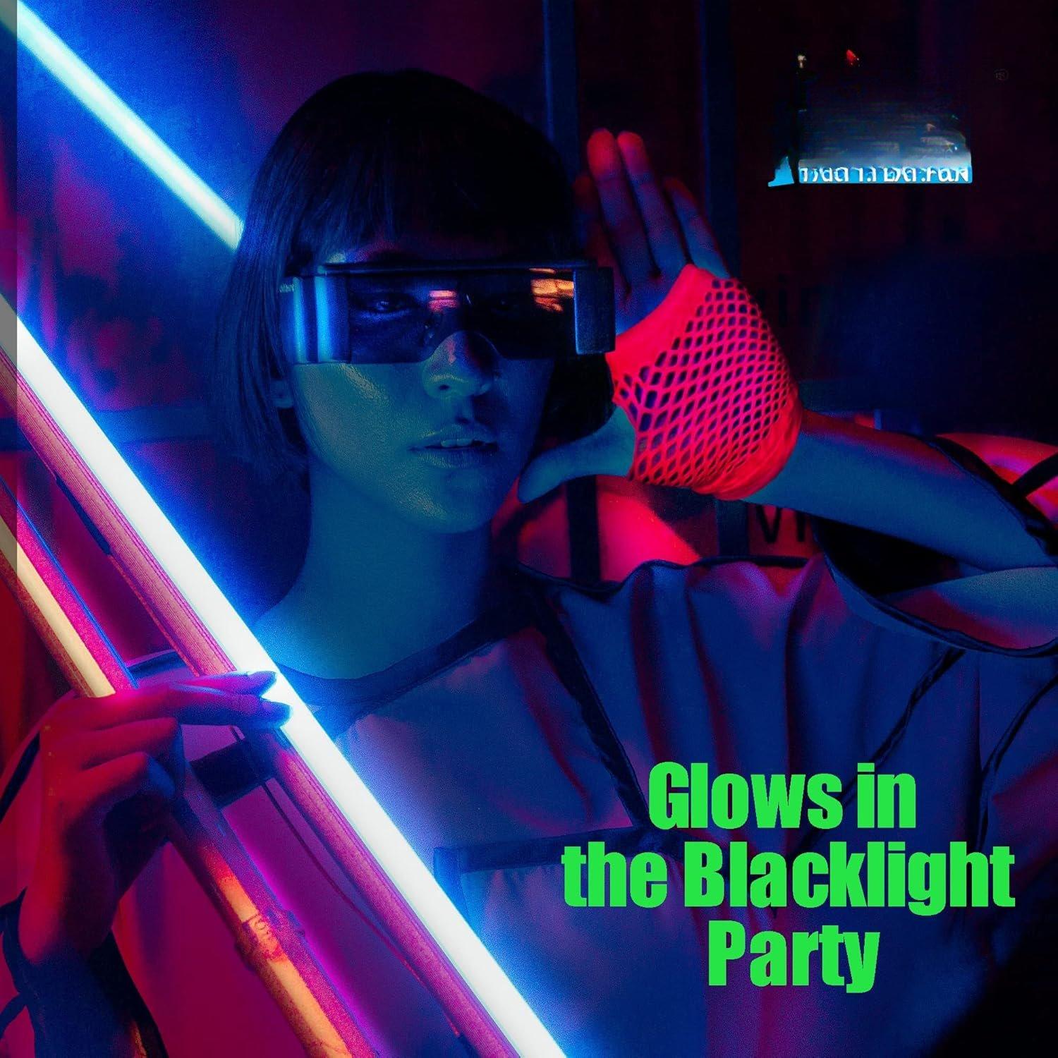 12 Pairs of Fingerless Fishnet Neon Gloves for Women and Girls -  for 80s 90s Theme Parties, Raves, and Festivals -  Neon Wrist Gloves