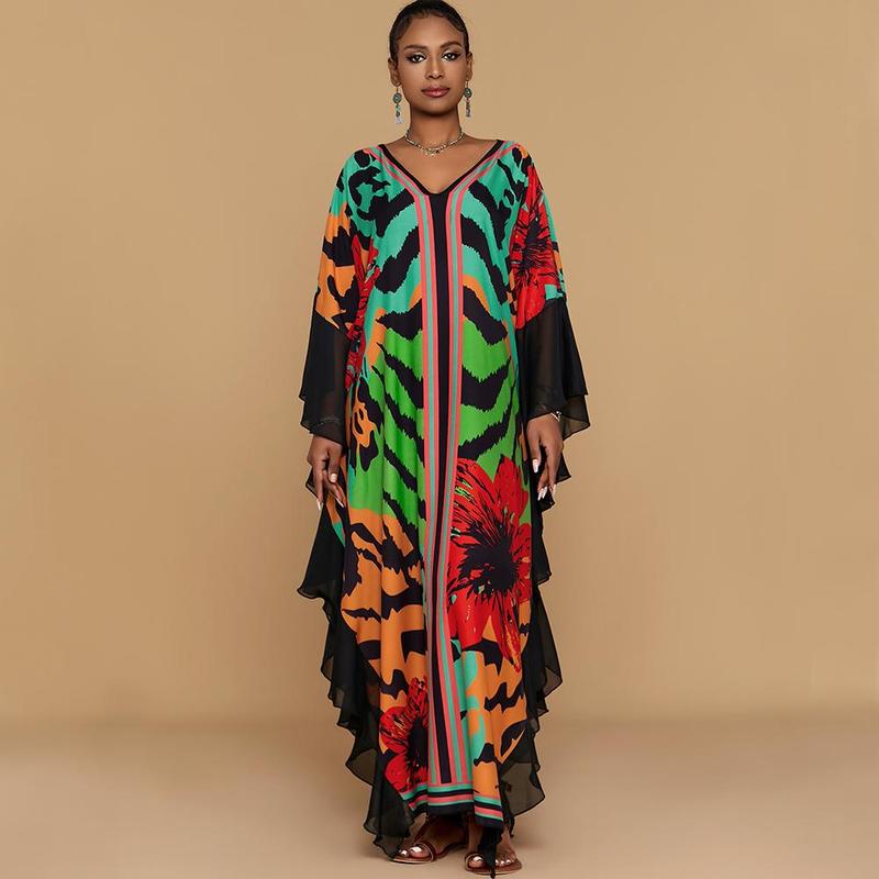 Bsubseach Caftan Cover Ups for Swimwear Women Plus Size Kaftan Bathing Suit Cover Up Dress Resort Wear