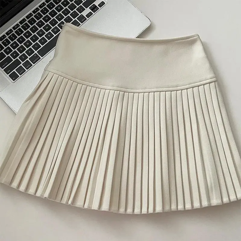 Y2K Pleated Skirt Women Accordion Pleat Mini Skirt with Bulit-in Shorts Tennis Skirt Miniskirt Teen-girl Fall Winter Outfit