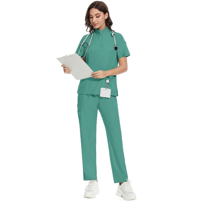 Comfortable leisure care center daily practical work clothes set Female Doctors' and Nurses' Work Uniforms Hospital Uniforms Nurses' Pet Grooming Work Uniforms