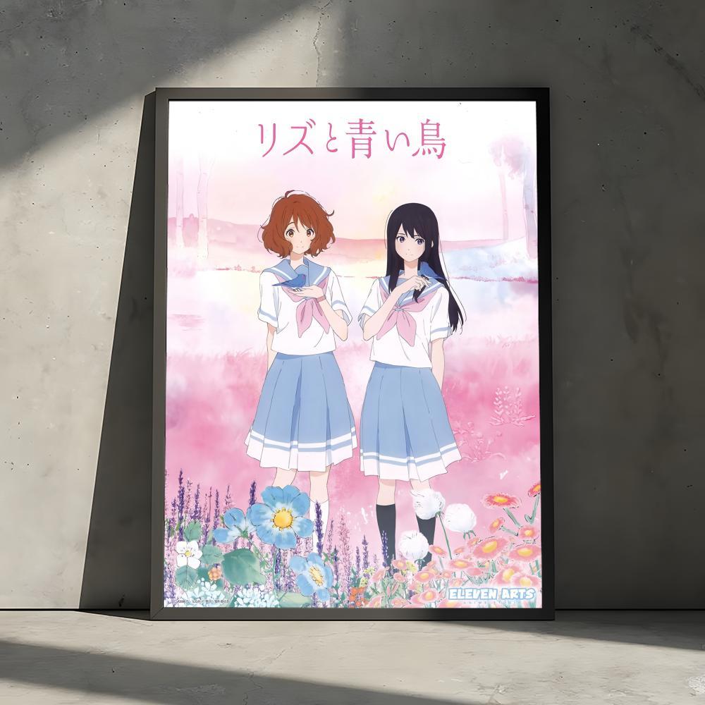 Classic L-Liz und ein Blauer Vogel Painting Calligraphy Gallery-Quality Canvas Wall Art Poster | Waterproof & Fade-Resistant | Minimalist Unframed Design | Living Room, Bedroom & Office Decor | Multiple Sizes | Holiday gifts