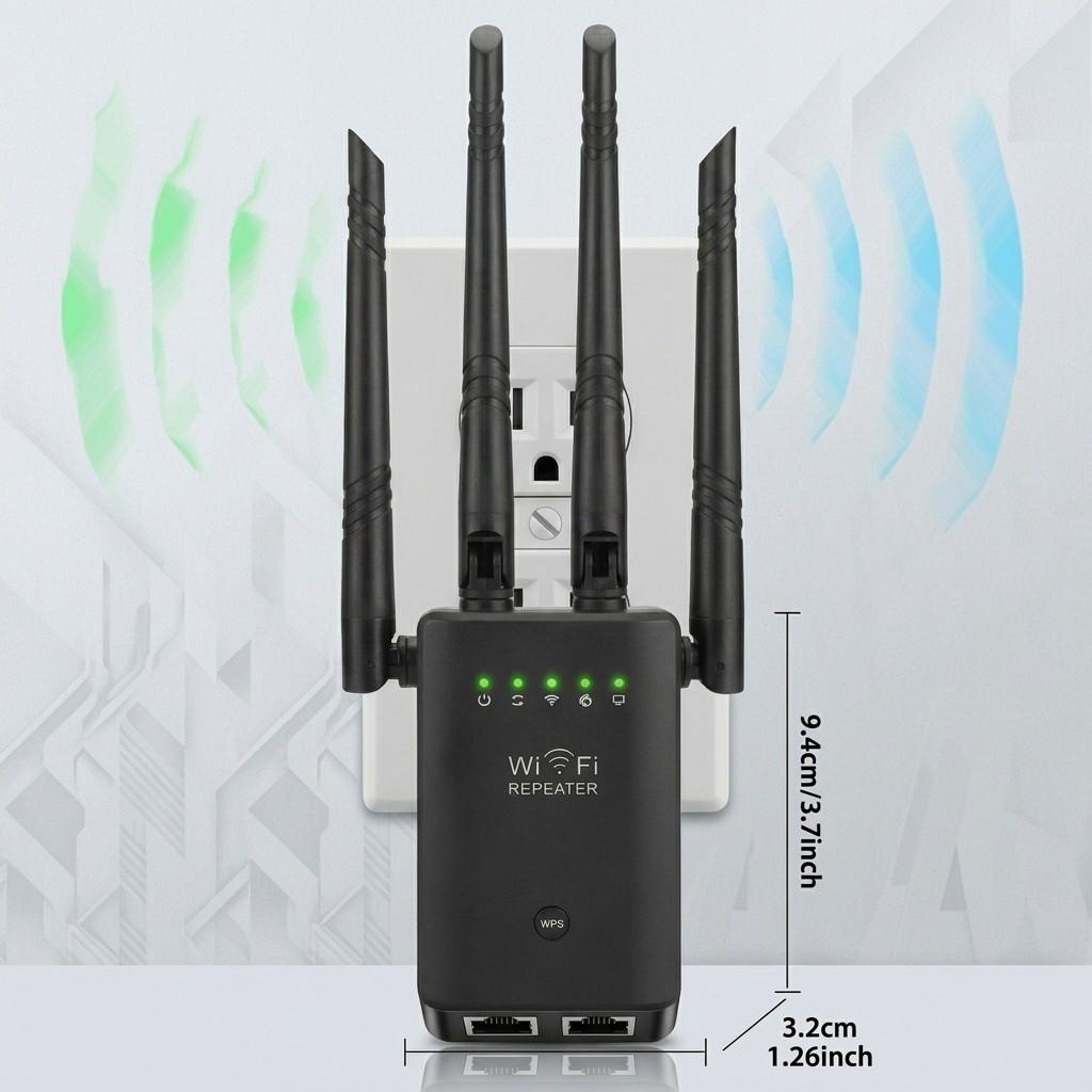 WiFi Extender, Enterbon Wi-Fi Booster, Covers 9000 Sq. Ft, Supports 35 Devices, Includes Ethernet Port, Easy Setup