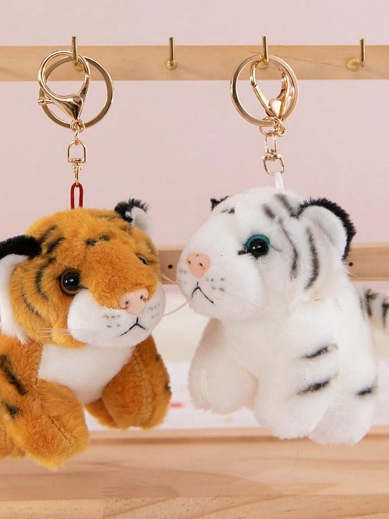 Cute Tiger Keychain, Reusable Animal Figurine, Perfect Gift for Kids, Ideal for Bags & Cars, Festive Present Idea