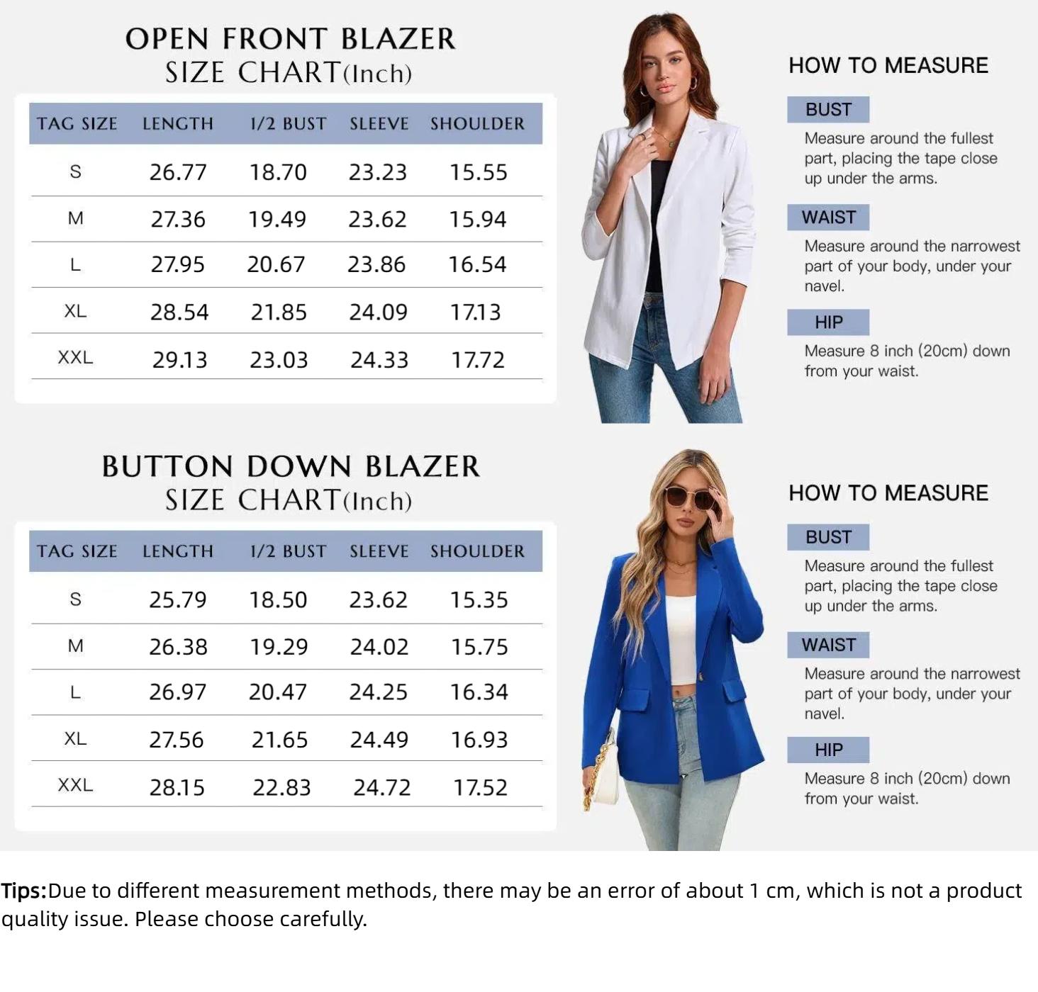 Goranbon Womens Casual Long Sleeve Blazers Solid Color Knit Blazer Work Office Open Front/Button Down Blazer Jacket Formal Essential